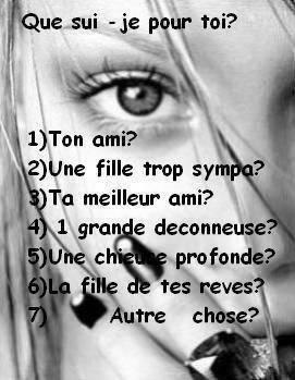 je suis qui pour toi ?